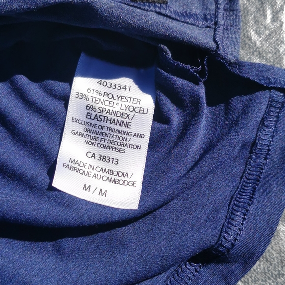 CLOUDVEIL Medium Med M Men's T-shirt Tee Shirt NWT New blue short sleeves - Picture 6 of 10